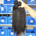 You May Indian Virgin Hair Natural Color Kinky Straight Hair Weave 3 Bundles