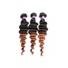 You May Ombre Hair Weave Color 1b/#30 Loose Wave Virgin Human Hair 3 Bundles