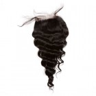 You May Mongolian Virgin Hair Loose Wave Free Part Lace Closure 4x4inches Natural Color