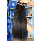 You May Natural Color Peruvian Virgin Human Hair Weave Yaki Straight 4pcs Bundles 