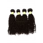 You May Mongolian Virgin Human Hair Extensions Weave Kinky Curly 4 Bundles Natural Color