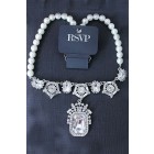 You May Fashion charm jewelry crystal pearl flower shortness of breath necklace