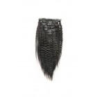 You May Kinky Straight Brazilian Virgin Hair Clip In Human Hair Extensions Natural Color