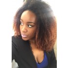 You May Mongolian Afro Kinky Curly Virgin Human Hair Weave Natural Color 3 Bundles