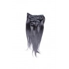 You May Natural Color Silky Straight Mongolian Virgin Hair Clip In Human Hair Extensions