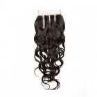 You May Indian Remy Hair Water Wet Wave Free Part Lace Closure 4x4inches Natural Color