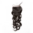 You May Mongolian Virgin Hair Wet Water Wave Free Part Lace Closure 4x4inches Natural Color