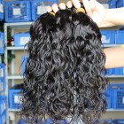 You May Natural Color Indian Remy Human Hair Extensions Weave Wet Wave 4 Bundles 