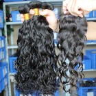 You May Indian Remy Hair Water Wave Middle Part Lace Closure with 3pcs Weaves