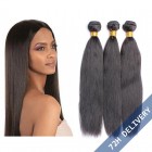 You May Brazilian Virgin Human Hair Natural Color Yaki Straight Hair Weave 3 Bundles  