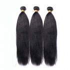 You May Brazilian Virgin Hair Italian Yaki Human Hair Weaves 3Bundles Natural Color