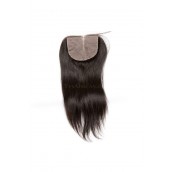 You May Natural Color Silk Straight Brazilian Virgin Hair Silk Base Closure 4x4inches