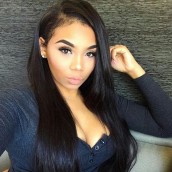 You May 250% Density Straight Lace Front Wigs With Baby Hair Pre Plucked Brazilian Full Lace Wigs