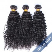 You May Natural Color Kinky Curly Hair Weaves Brazilian Virgin Human Hair Weaves 3 Bundles