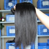 You May Natural Color Silk Straight Peruvian Virgin Human Hair Weave 3 Bundles