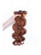 Color #30 Medium Brown Body Wave Peruvian Virgin Hair Weaves 3pcs Buddles