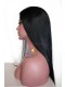 Natural Color Silk Straight Silk Top Lace Wigs Brazilian Virgin Human Hair