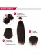 Malaysian Virgin Hair Kinky Straight Free Part Lace Closure with 3pcs Weaves