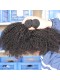 Natural Color Malaysian Virgin Hair Afro Kinky Curly Hair Weave 3 Bundles