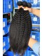 European Virgin Human Hair Kinky Straight Hair Weave Natural Color 3 Bundles