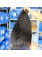 Indian Remy Human Hair Extensions Weave Kinky Straight 4 Bundles Natural Color