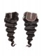 Mongolian Virgin Hair Loose Wave Middle Part Lace Closure with 3pcs Weaves