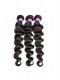 Mongolian Virgin Hair Loose Wave Middle Part Lace Closure with 3pcs Weaves