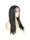 Peruvian Virgin Hair Light Yaki Lace Front Human Hair Wigs Natural Black