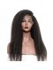 Natural Color Brazilian Virgin Human Hair Kinky Straight Wig Lace Front Wigs