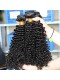 Kinky Curly Hair Weave Indian Remy Human Hair Natural Color 3 Bundles