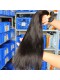 Peruvian Virgin Human Hair Yaki Straight Hair Weave Natural Color 3 Bundles