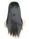 Natural Color Italian Yaki Brazilian Virgin Human Hair Glueless Full Lace Wigs