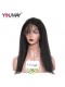 Natural Color Light Yaki Brazilian Virgin Hair Lace Front Human Hair Wigs