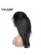 Natural Color Light Yaki Brazilian Virgin Hair Lace Front Human Hair Wigs