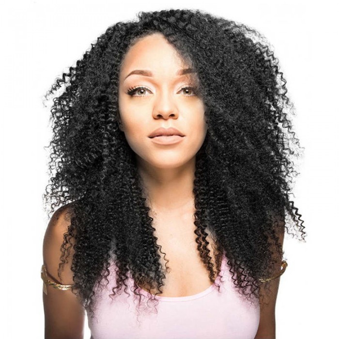 250 Density Lace Front Human Hair Wigs Brazilian Virgin Hair Afro