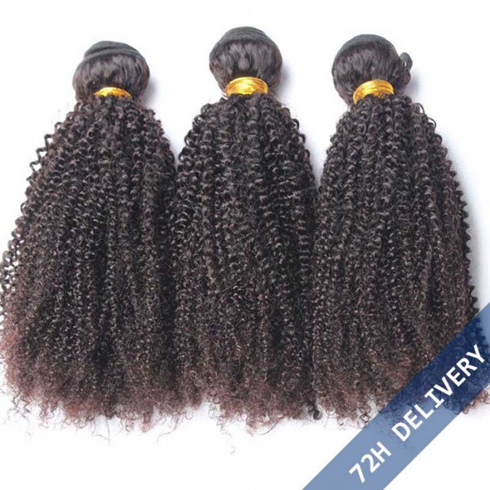 Natural Color Brazilian Virgin Human Hair Afro Kinky Curly Hair
