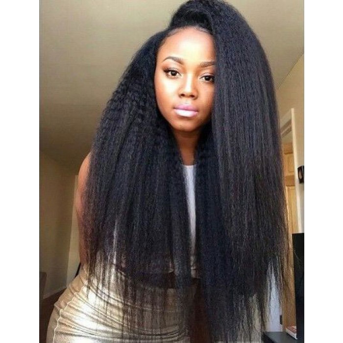 Natural Color Kinky Straight Brazilian Virgin Human Hair