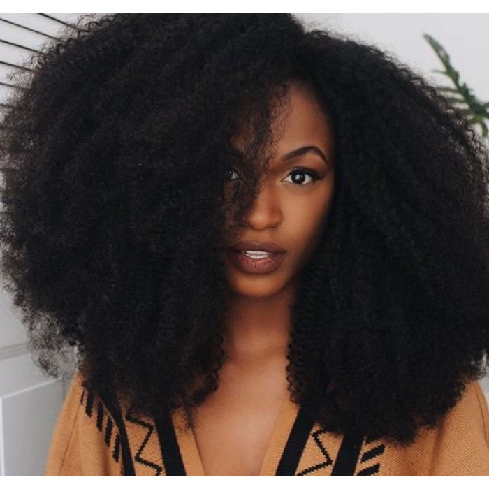 Natural Color Brazilian Virgin Human Hair Afro Kinky Curly Hair